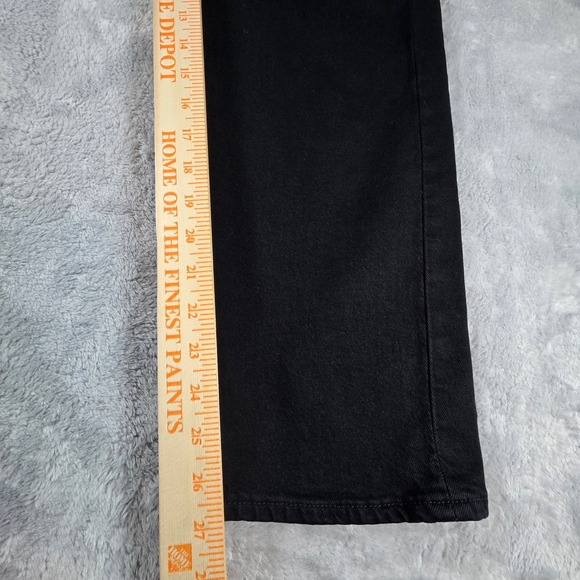 Levi's Premium Women 25 Black Ribcage Straight Ankle Jeans High Rise Pants - Picture 4 of 12